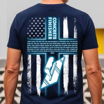 Flag Prayer Concrete Finisher Apparel - Cross Trowel